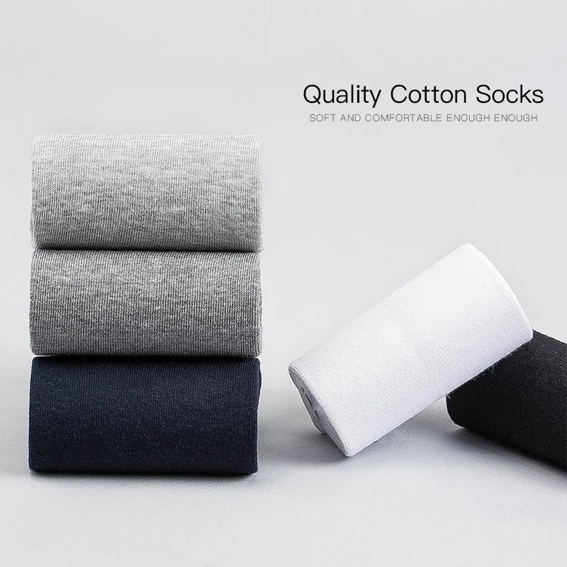 HSS Brand Men&#39;s Cotton Socks New Style Black Business Men Socks Soft Breathable Summer Winter for Male Socks Plus Size (6.5-14)