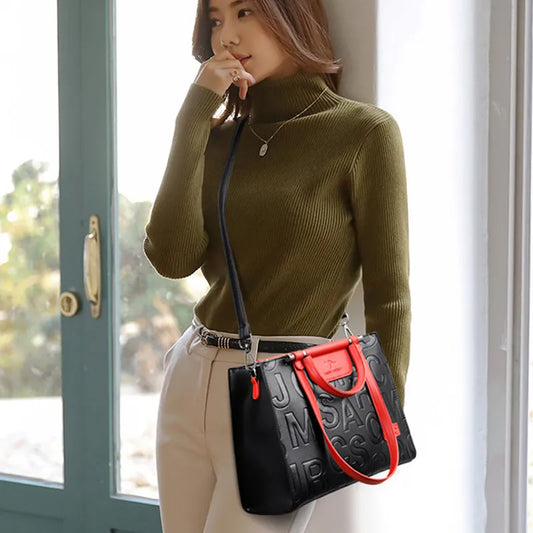 Brand Luxury Designer Shoulder Bags 2023 New Women&#39;s Large Capacity Vintage Tote Bags Women&#39;s Soft Leather Messenger Handbags